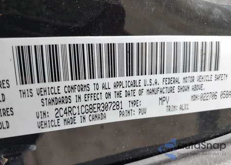 2014 Chrysler Town & Country Touring-L из США, поврежденный, VIN 2C4RC1CG8ER307281